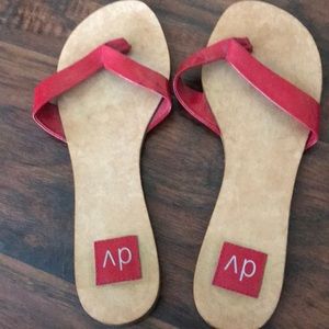 DV red sandals patent leather